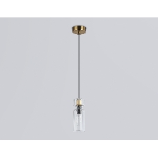 Светильник Ambrella light LH56111 BK/BS/CL черный/латунь/прозрачный E14 max 40W D65*1500