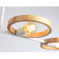 Светильник Ambrella light TR8247/4 WH/LWD белый/светлое дерево E27/4 max 40W 840*360*220
