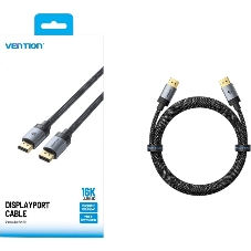 Кабель Vention DisplayPort v2.1 20M/20M - 3м Тканевая оплетка