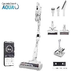 Пылесос вертикальный Polaris IQ Home PVCS 4070 белый, питание от аккумулятора, 200 Вт, уборка влажная/сухая, пылесборник 0.3 л, работа от АКБ max 80 мин.