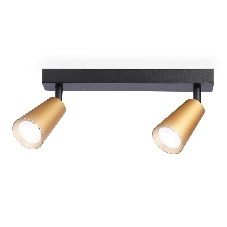 Накладной поворотный спот Ambrella light TA13146/2 BK/GD черный/золото GU10/2 max 12W 295*60*130