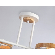 Светильник Ambrella light TR8247/4 WH/LWD белый/светлое дерево E27/4 max 40W 840*360*220