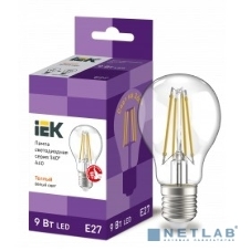 Лампа cветодиодная LED A60 шар прозр. IEK LLF-A60-9-230-40-E27-CL 9Вт 230В 4000К E27 серия 360°