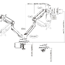 Кронштейн для мониторов Ultramounts UM733W белый 17