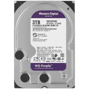 Жесткий диск HDD WD Purple 3Tb 5400rpm SATA 256Mb 3.5