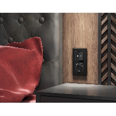 Комплект механизма электрической розетки ALFA Черный матовый 2USB A+C 20W (быстрая зарядка) с/з QUANT (AP8100, VM160) MA810010