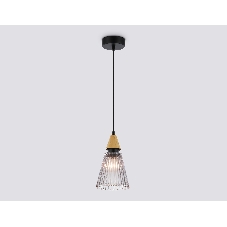 Светильник Ambrella light LH58111 BK/LW/SM черный/светлое дерево/дымчатый E14 max 40W D110*1500