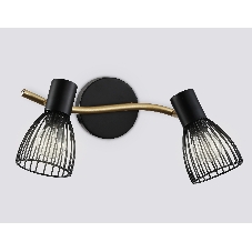 Светильник Ambrella light TR8660/2 BK/GD черный/золото E14/2 max 60W 330*100*170