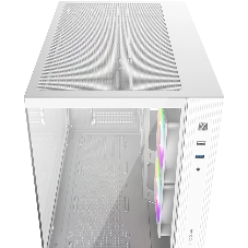 Корпус Case ID-Cooling VIEW 500 ARGB White mATX/win TG/3 fans/Gen2 Type C/CPU 162mm/GPU 407mm/no PSU