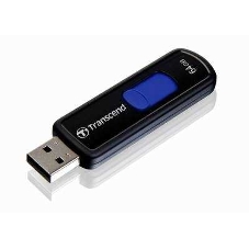 Флешка USB Transcend JetFlash 760 (TS64GJF760), 64Gb, USB 3.0, R/W 130/40, черный/синий