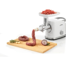 Мясорубка электрическая Gorenje MG1802SJW белый, 1800 Вт, 2.1 кг/мин, реверс, защита от перегрузки, насадки - 4