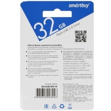 Флешка USB SmartBuy Crown white (SB32GbCRW-W), 32Gb, USB 2.0, R/W 15/5, белый/красный