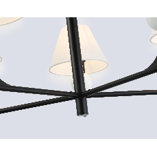 Люстра Ambrella light LH75153/5 BK/FR черный/белый матовый E14*5 max 40W D730*580