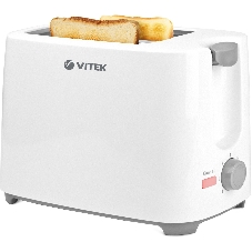 Тостер Vitek VT-1587 белый, 700 Вт, 2 слота