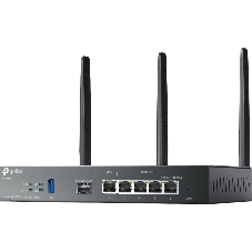 VPN-маршрутизатор TP-Link ER706W Omada с гигабитными портами и поддержкой Wi-Fi AX3000, 1 гиг. SFP WAN/LAN, 1 гиг. RJ45 WAN, 4 гиг. RJ45 WAN/LAN, USB 3.0, до 574 М/с на 2,4 ГГц + до 2402 М/с