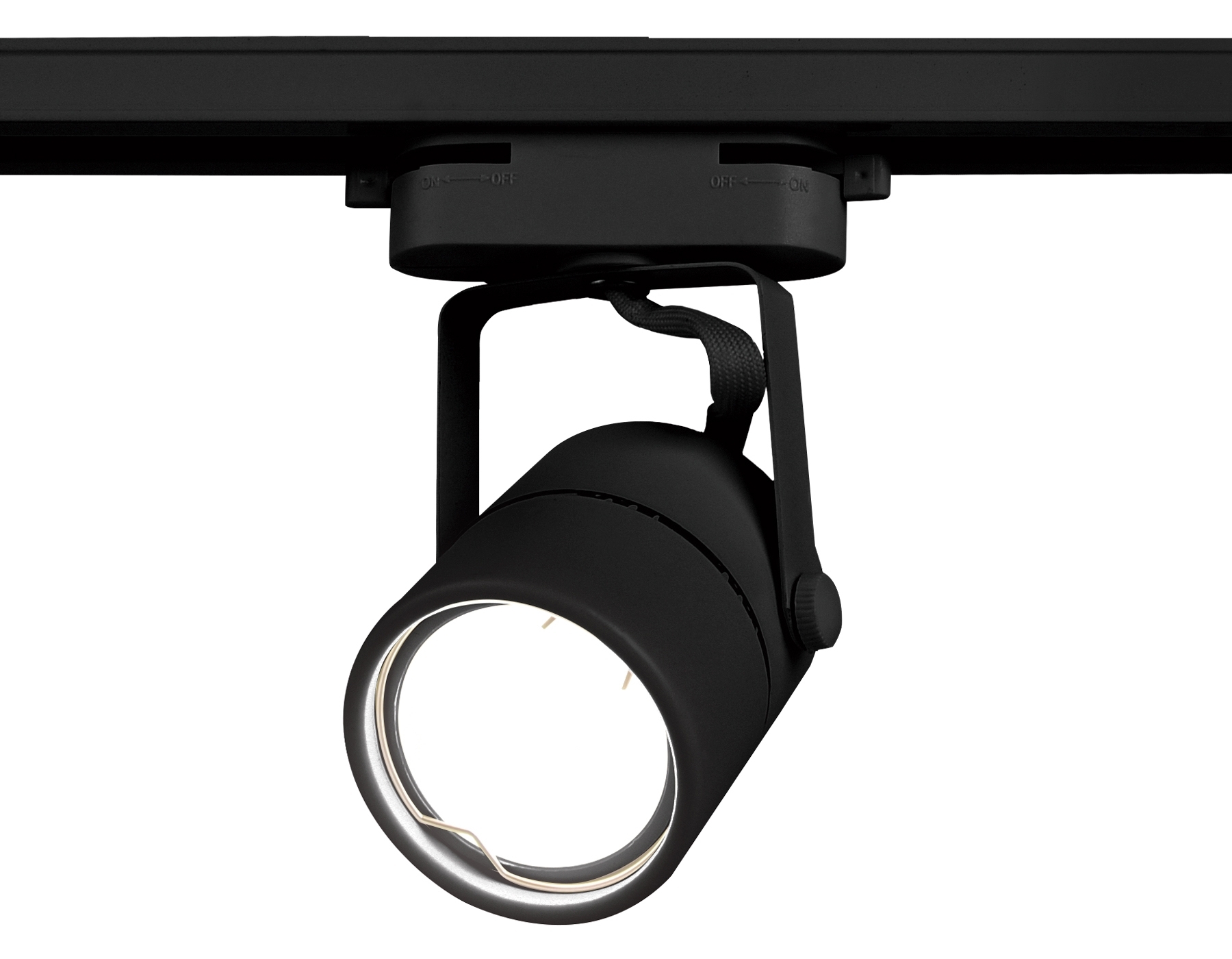 Трековый однофазный светильник со сменной лампой Ambrella light GL5102 BK черный GU10 max 12W