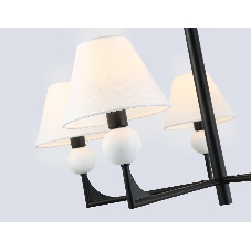 Люстра Ambrella light LH75153/5 BK/FR черный/белый матовый E14*5 max 40W D730*580