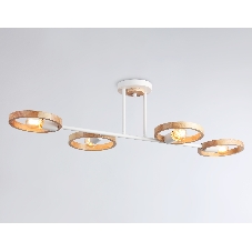 Светильник Ambrella light TR8247/4 WH/LWD белый/светлое дерево E27/4 max 40W 840*360*220