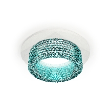 Комплект встраиваемого светильника Ambrella light XC6512043 SWH/BL белый песок/голубой MR16 GU5.3 (C6512, N6153)