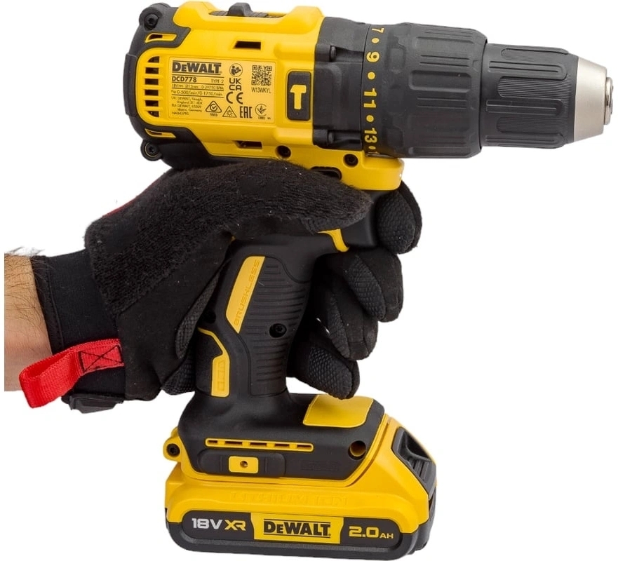 Дрель Dewalt Акку. удар. бесщеточная, 18В, 2 б DCD778D2T-QW