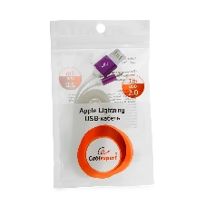 Кабель Gembird USB 2.0 Cablexpert AM/Lightning 8P, 1м, силиконовый шнур, разъемы фиолетовый металлик, пакет