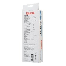 Сетевой фильтр Buro 500SH-3-SW-B 3 м, 5 розеток, черный, коробка