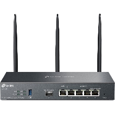 VPN-маршрутизатор TP-Link ER706W Omada с гигабитными портами и поддержкой Wi-Fi AX3000, 1 гиг. SFP WAN/LAN, 1 гиг. RJ45 WAN, 4 гиг. RJ45 WAN/LAN, USB 3.0, до 574 М/с на 2,4 ГГц + до 2402 М/с