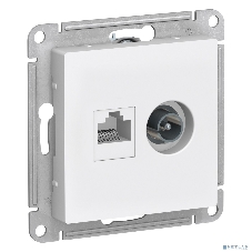Механизм розетки 2-м AtlasDesign комп. RJ45 кат.5E+TV белый SchE ATN000189
