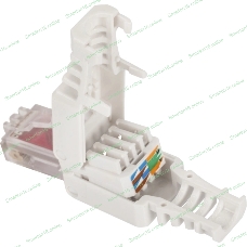 Коннектор LANMASTER LAN-TMP-U6-WH полев.RJ45 Cat.6 UTP бел.