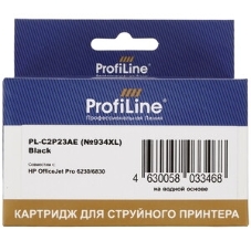 Картридж струйный ProfiLine PL-C2P23AE (№934XL) для принтеров HP OfficeJet Pro 6230/6830 с чернилами на водной основе Black