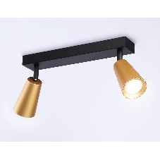 Накладной поворотный спот Ambrella light TA13146/2 BK/GD черный/золото GU10/2 max 12W 295*60*130