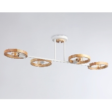 Светильник Ambrella light TR8247/4 WH/LWD белый/светлое дерево E27/4 max 40W 840*360*220