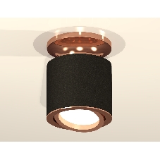 Светильник Ambrella Light XS7402120 SBK/PPG черный песок/золото розовое полированное MR16 GU5.3 (N7930, C7402, N7005)