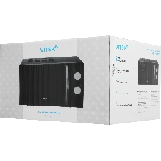 Микроволновая печь Vitek VT-MW1220 черный, 20 л, 700 Вт, переключатели - поворотный механизм
