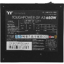 Блок питания Thermaltake Toughpower GF A3 (PS-TPD-0650FNFAGE-H), 650Вт, 80 PLUS Gold, 120мм, модульный, черный