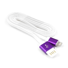 Кабель Gembird USB 2.0 Cablexpert AM/Lightning 8P, 1м, силиконовый шнур, разъемы фиолетовый металлик, пакет