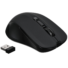 Мышь беспроводная Acer OMR010 черный, 1200 dpi, радиоканал, USB, кнопки - 3