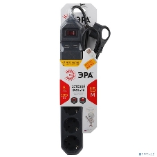 Сетевой фильтр ЭРА USF-5es-1.5m-B, 1.5 м, черный