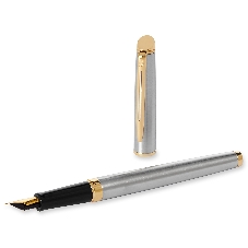 Ручка перьевая Waterman Hemisphere (CWS0920310) Steel GT F сталь нержавеющая/позолота, подарочная коробка