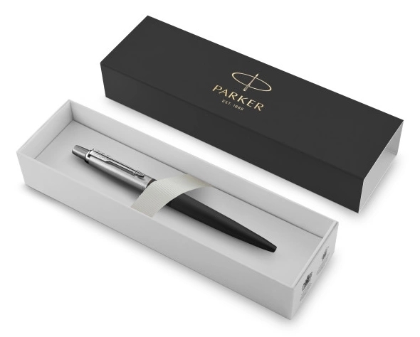 Ручка шариковая Parker Jotter Core K63 (CW1953184) Bond Street Black CT, M, синие чернила, подарочная коробка