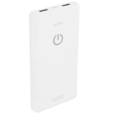 Портативный аккумулятор Perfeo 10000 mAh + Micro usb/In Micro usb/Out USB 1 А, 2.1A/белый (PF_B4297)