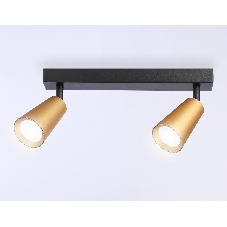 Накладной поворотный спот Ambrella light TA13146/2 BK/GD черный/золото GU10/2 max 12W 295*60*130