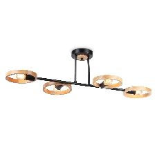 Светильник Ambrella light TR8248/4 BK/LWD черный/светлое дерево E27/4 max 40W 840*360*220