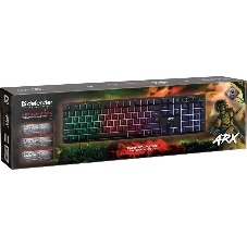 Клавиатура проводная Defender Arx GK-196L RU, USB, черный