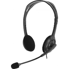 Гарнитура Logitech H111 чёрный, проводная, 3.5 мм