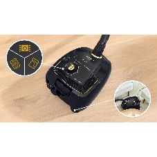 Пылесос Bosch BGL38GOLD черный/золотистый, 600/1700 Вт, уборка сухая, пылесборник мешок 4 л