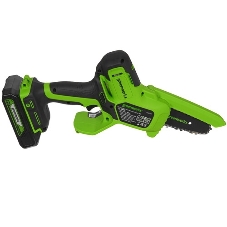 Цепная мини пила GreenWorks G24MCS10K2 аккумуляторная, 24v, 10 см, c АКБ 2АЧ и ЗУ (2008207UA)