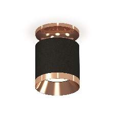 Светильник Ambrella Light XS7402121 SBK/PPG черный песок/золото розовое полированное MR16 GU5.3 (N7930, C7402, N7035)