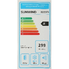 Холодильник SunWind SCC373 белый двухкамерный 215/95л морозилка снизу, No Frost