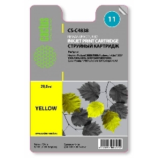 Картридж струйный Cactus CS-C4838 желтый (29 мл) для №11 HP 2000/2500/1000/1100/1200